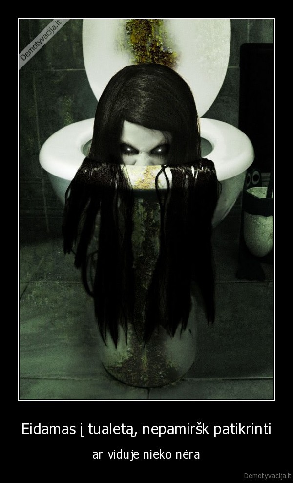 Eidamas į tualetą, nepamiršk patikrinti