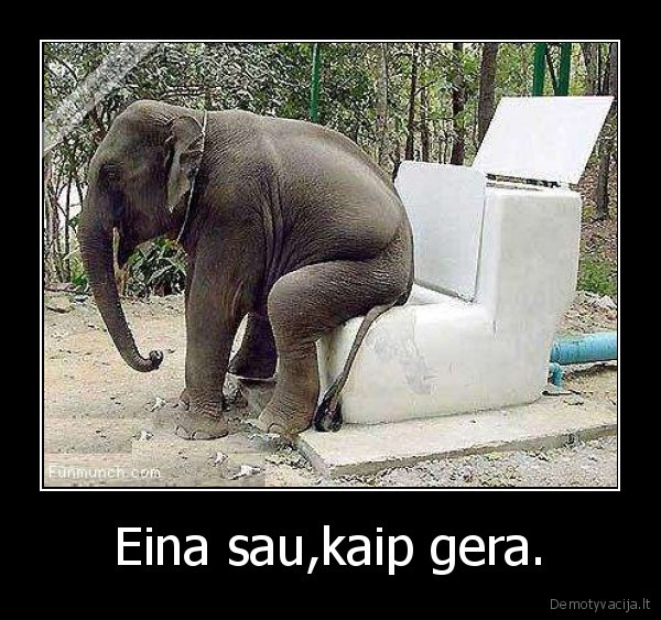 Eina sau,kaip gera.