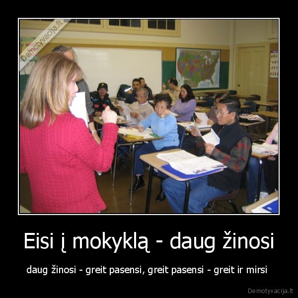 Eisi į mokyklą - daug žinosi