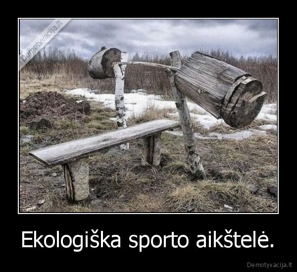 Ekologiška sporto aikštelė.
