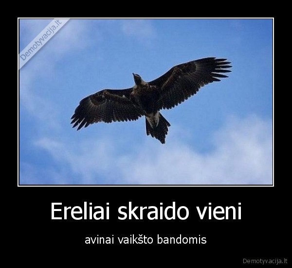 Ereliai skraido vieni