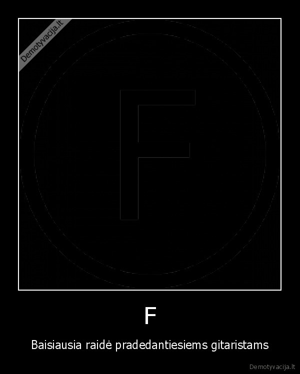 gitara, akordai, sunkumai, f