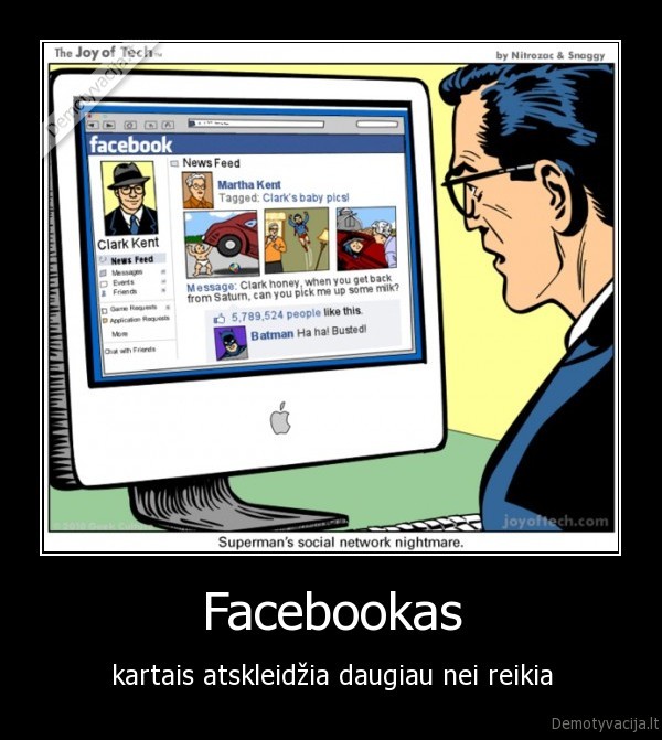 supermenas,superman,atskleide,facebook