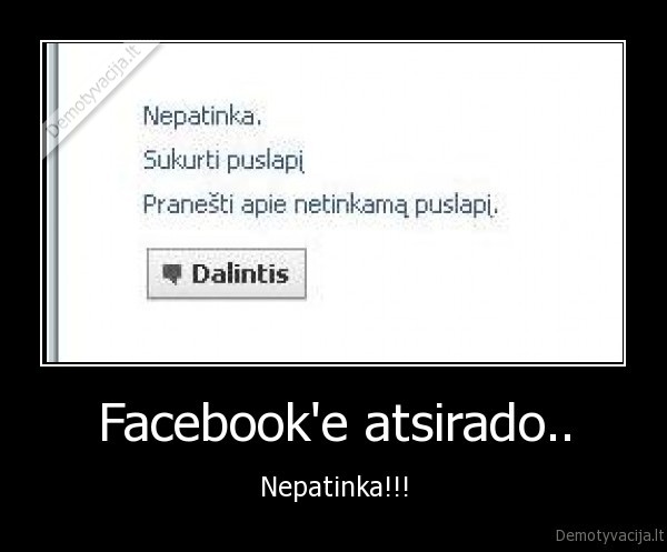 Facebook'e atsirado..