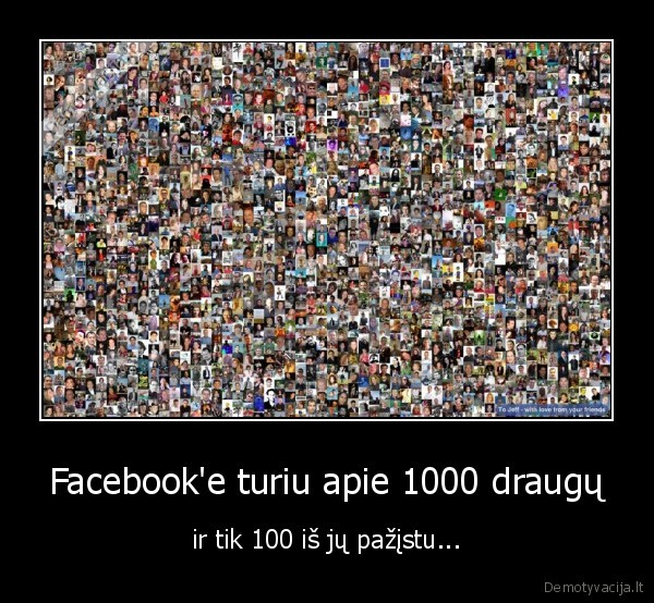 Facebook'e turiu apie 1000 draugų