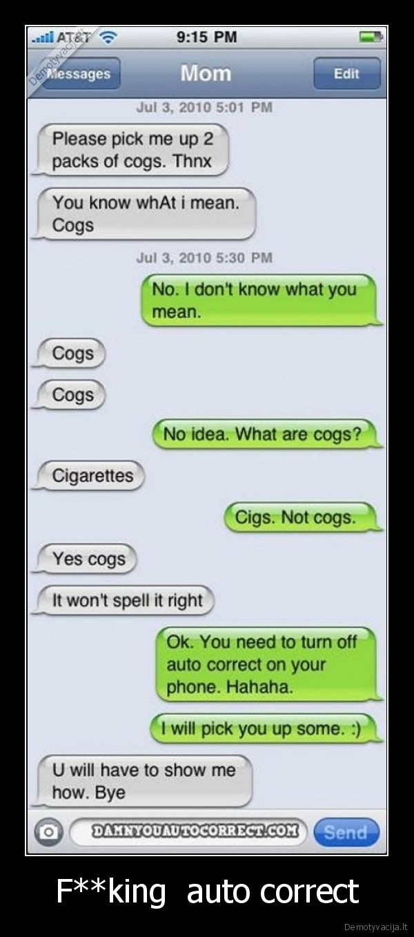 F**king  auto correct