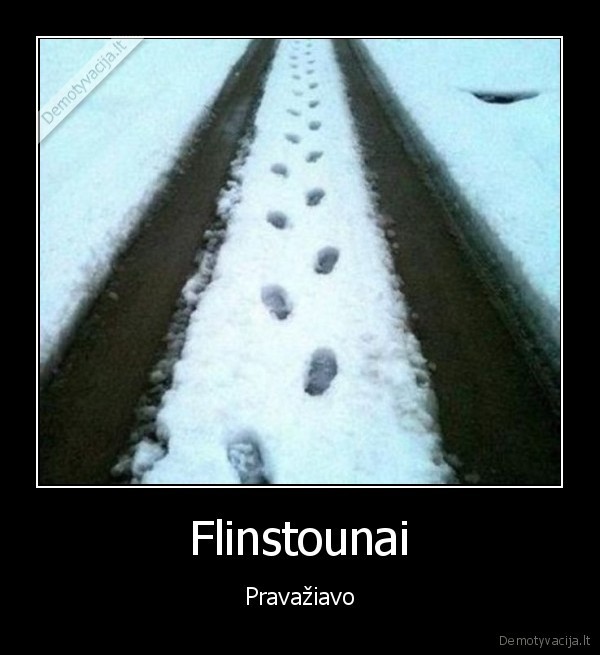 flinstounai,flinstounu, masina,sniegas