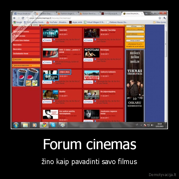 forum, cinemas,filmai,pavadinimas