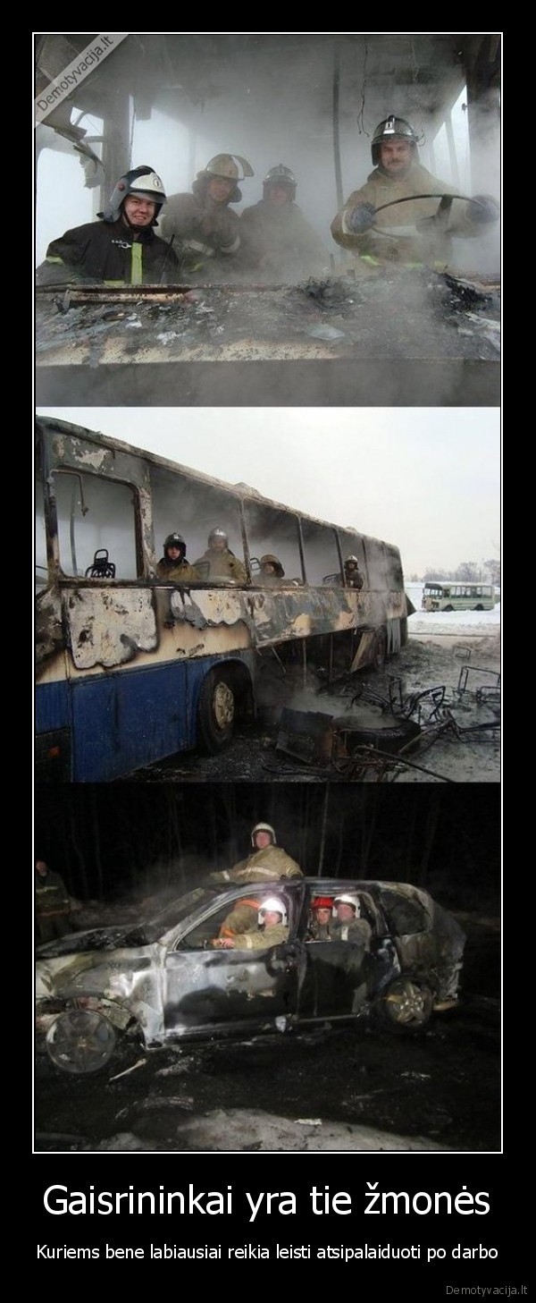 gaisrininkai,atsipalaidavimas, po, darbo,pozavimas