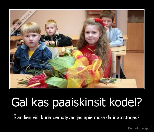 Gal kas paaiskinsit kodel?