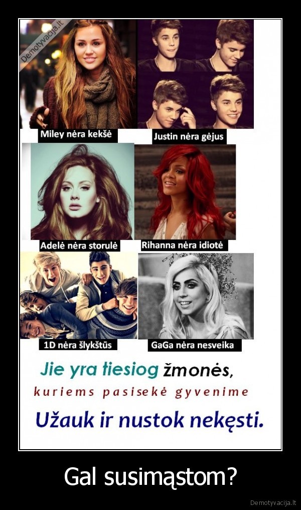 Gal susimąstom?