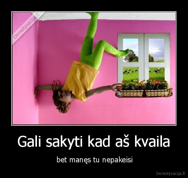 Gali sakyti kad aš kvaila