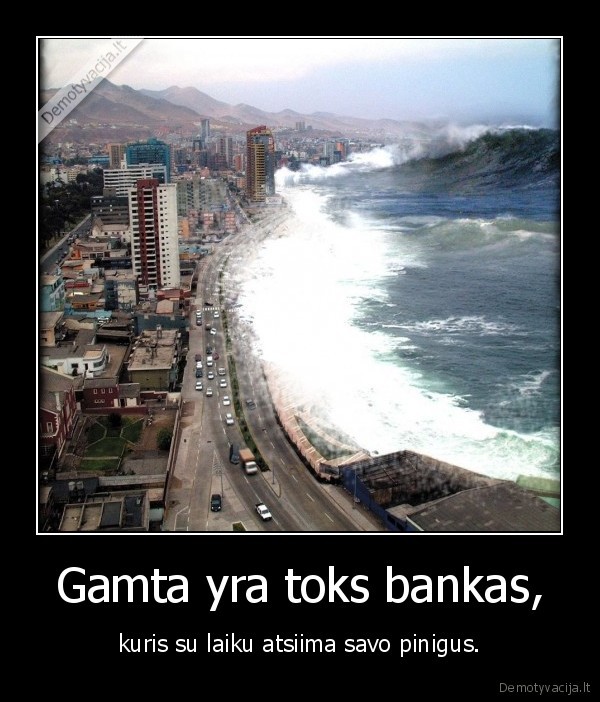 Gamta yra toks bankas,