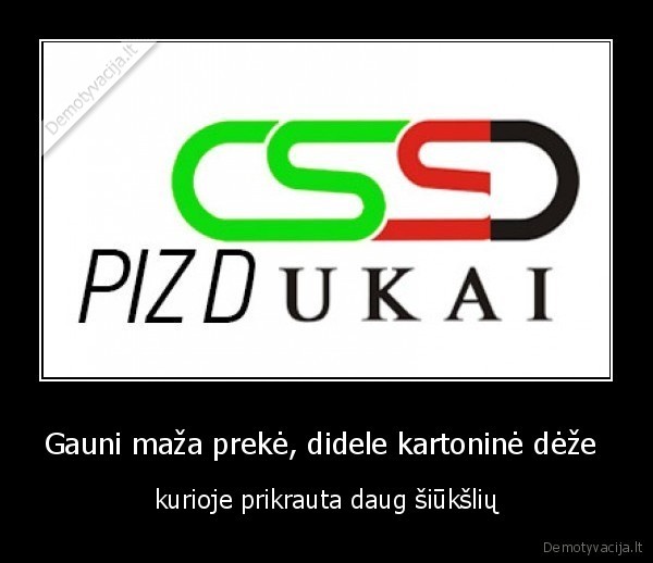 Gauni maža prekė, didele kartoninė dėže 