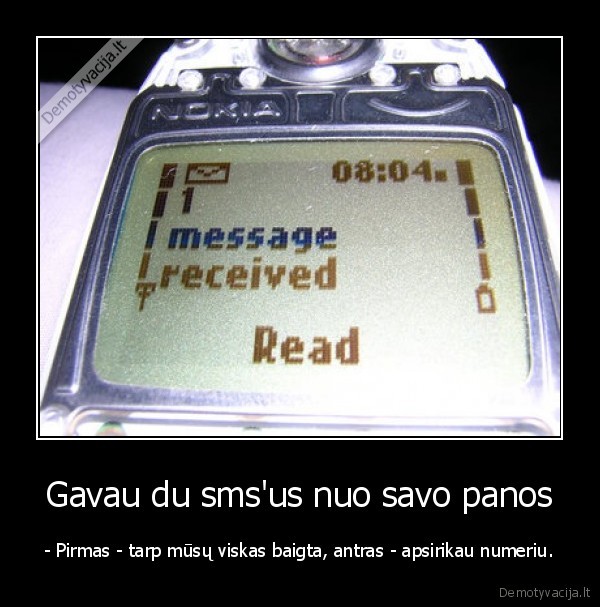 Gavau du sms'us nuo savo panos