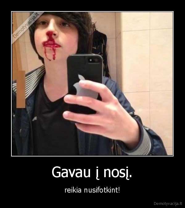 foto,nuotrauka,i, nosi,kraujas