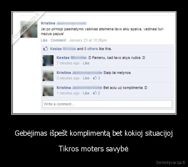 komplimentas,dideli, papai,mazi, papai,facebook, statusas