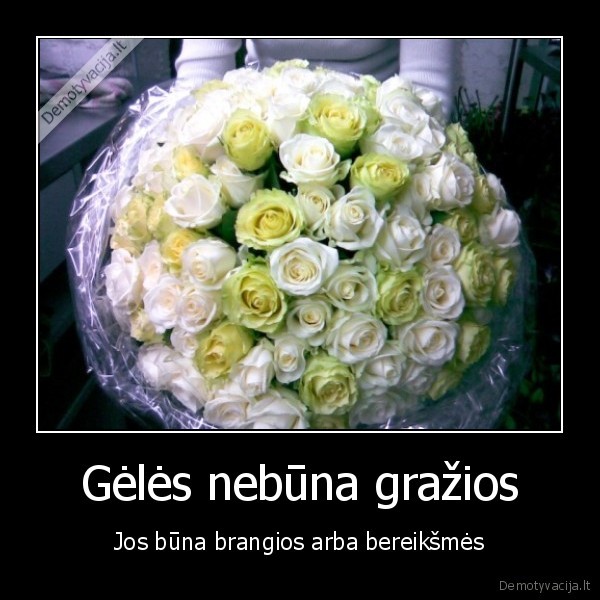 Gėlės nebūna gražios