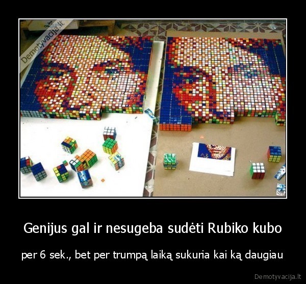 Genijus gal ir nesugeba sudėti Rubiko kubo
