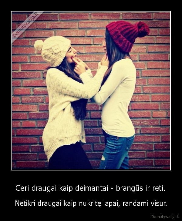 Geri draugai kaip deimantai - brangūs ir reti.
