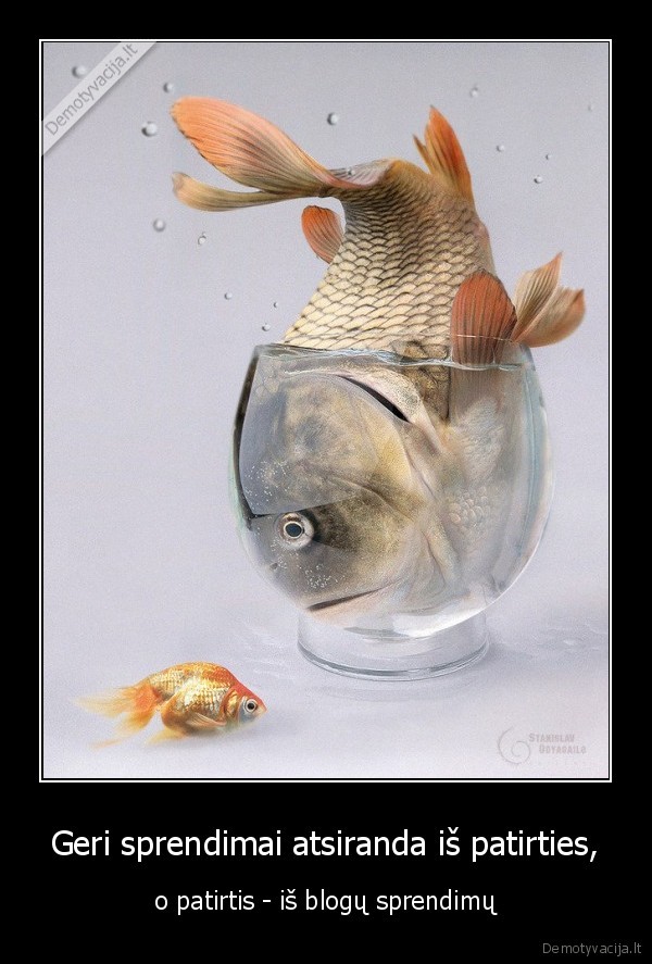 Geri sprendimai atsiranda iš patirties,