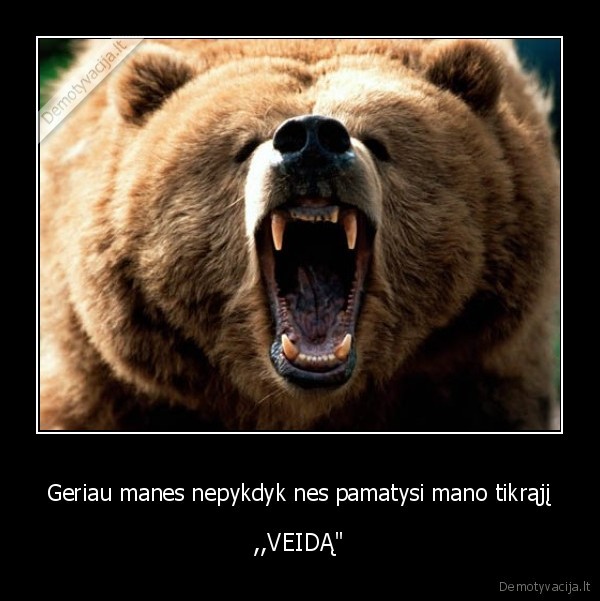 Geriau manes nepykdyk nes pamatysi mano tikrąjį