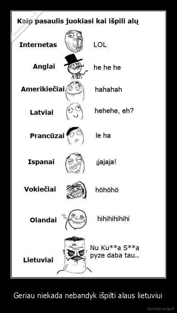 Geriau niekada nebandyk išpilti alaus lietuviui