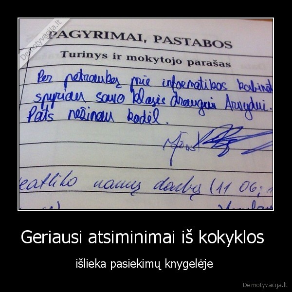 Geriausi atsiminimai iš kokyklos 