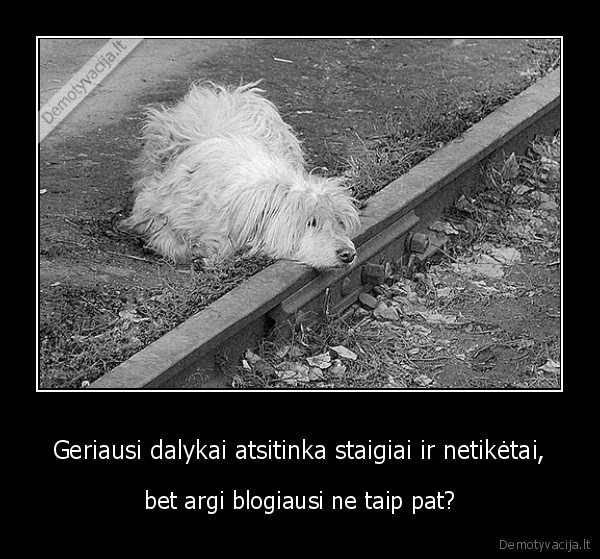 Geriausi dalykai atsitinka staigiai ir netikėtai,