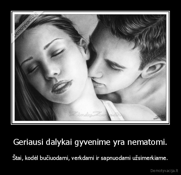 Geriausi dalykai gyvenime yra nematomi.