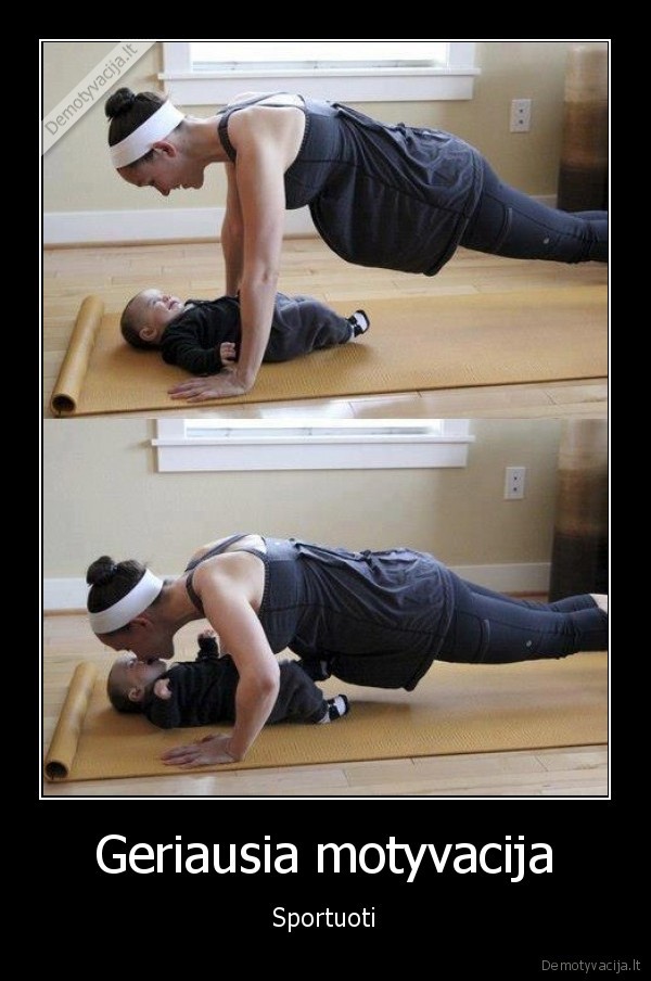 sportas,atsispaudimai,mama, su, vaiku