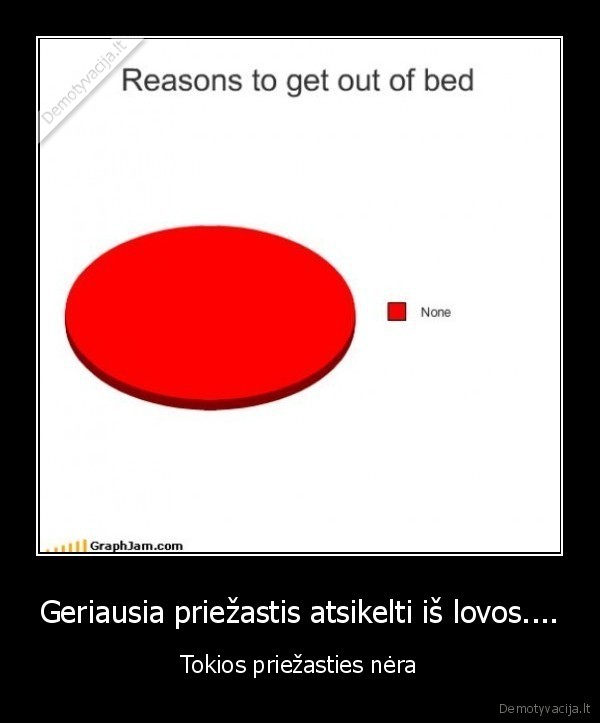 Geriausia priežastis atsikelti iš lovos....
