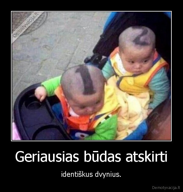 dvyniai,atskyrimas,plaukai