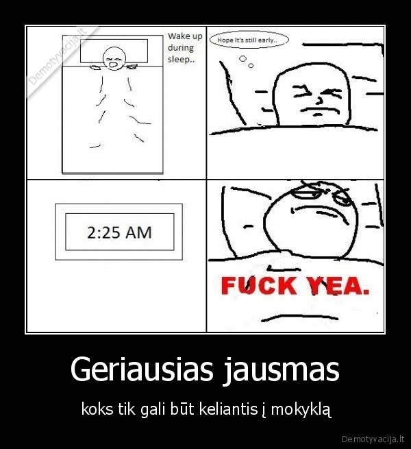 jausmas,rytas,keltis,mokykla,gali, buti,zadintuvas