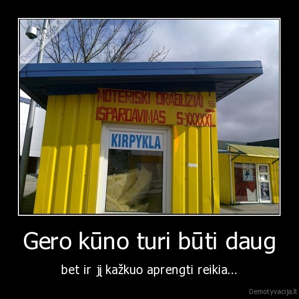 Gero kūno turi būti daug