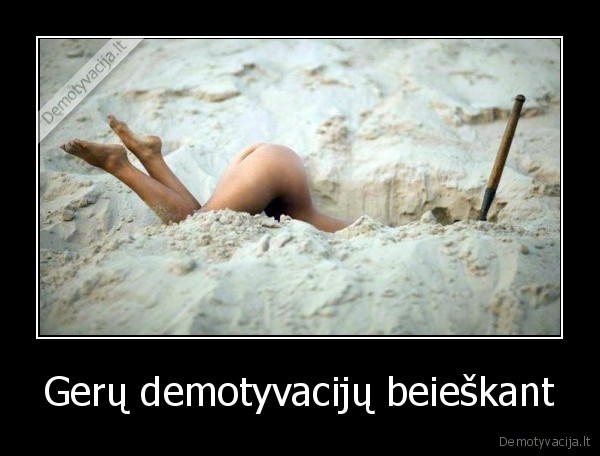 Gerų demotyvacijų beieškant