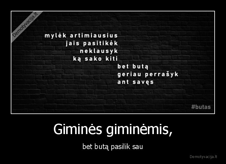 butas,gimines,mintis