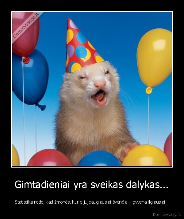 Gimtadieniai yra sveikas dalykas...