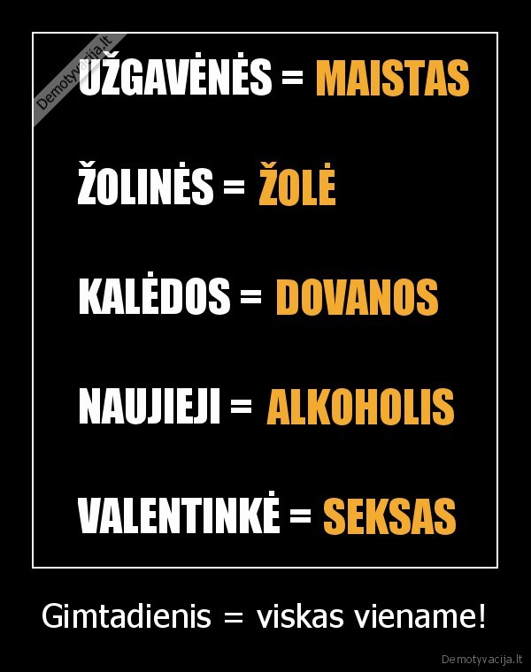 Gimtadienis = viskas viename!