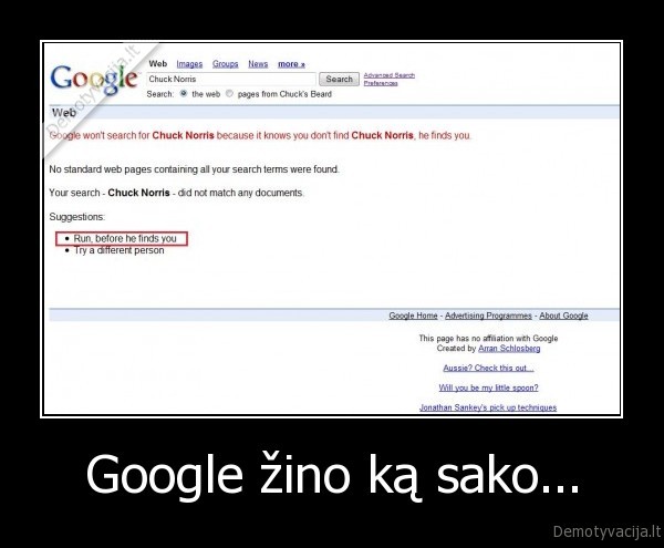 Google žino ką sako...