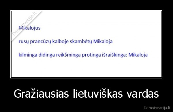 Gražiausias lietuviškas vardas