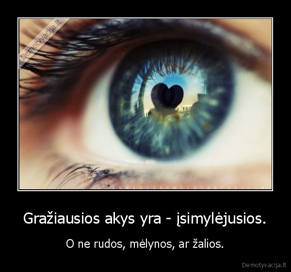 Gražiausios akys yra - įsimylėjusios.