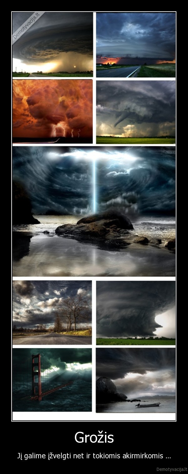 zaibas,uraganas,griaustinis