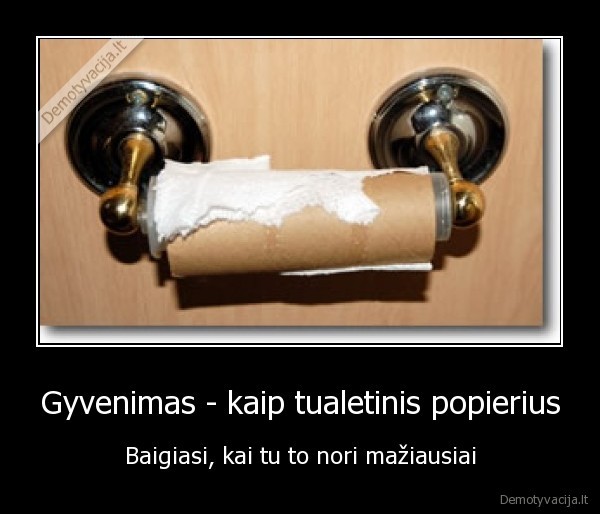 Gyvenimas - kaip tualetinis popierius