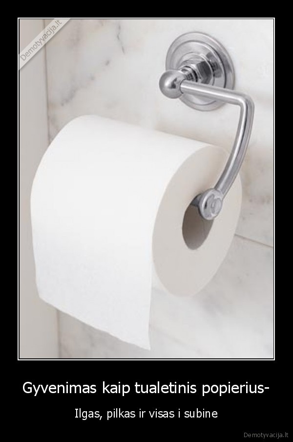Gyvenimas kaip tualetinis popierius-