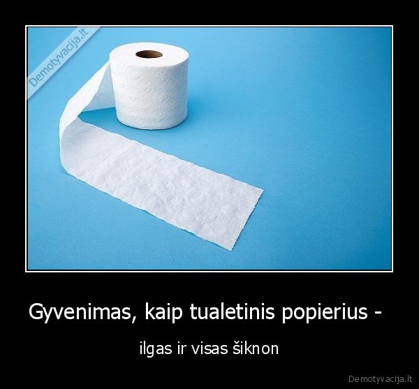 Gyvenimas, kaip tualetinis popierius - 