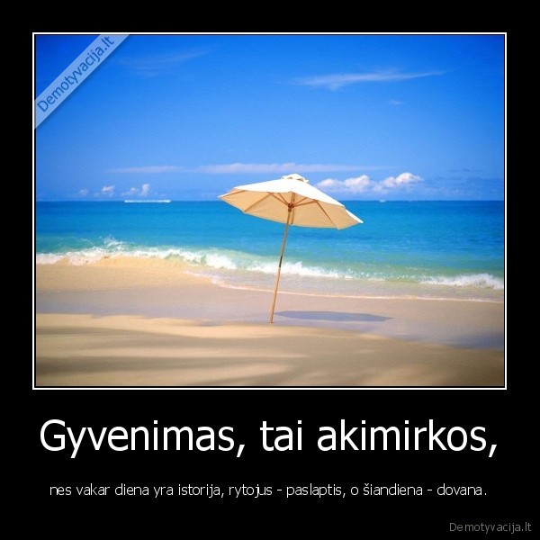 Gyvenimas, tai akimirkos,