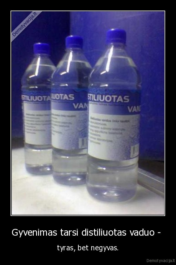 Gyvenimas tarsi distiliuotas vaduo - 