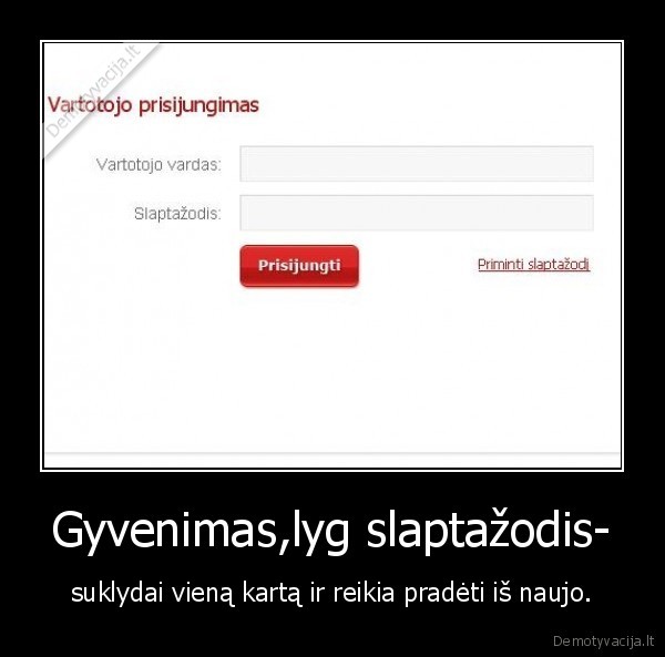 Gyvenimas,lyg slaptažodis-