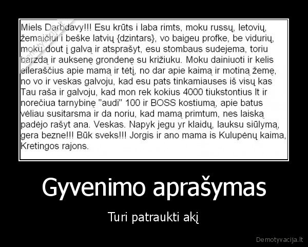 Gyvenimo aprašymas